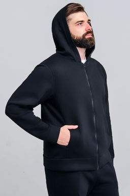 Арт. 69301 Толстовка мужская с начесом 50-58 (5 шт) Цвет:черный - Идеал фото 4