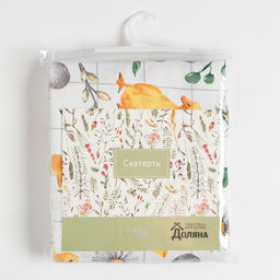 Скатерть Доляна Duckling 149х220 см, 100% хл, рогожка 164 г/м2  фото 8