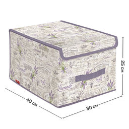 Короб стеллажный с крышкой, большой, 30*40*25 см Valiant  фото 58