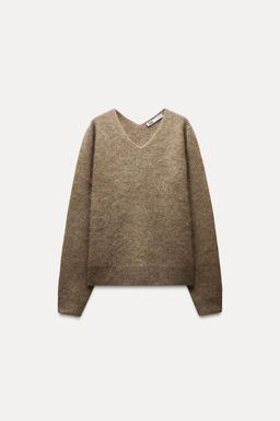 V-NECK WOOL AND CASHMERE SWEATER - Zara фото 6