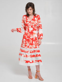 Платье макси с кружевом - Marchello marchellini фото 2