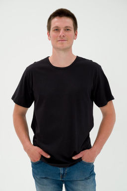 Футболка мужская из кулирки черный - Амадэль фото 5