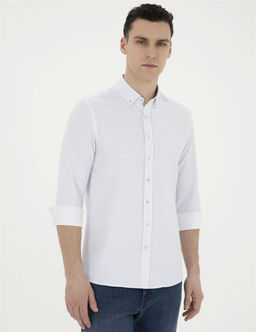 Saks Slim Fit Uzun Kollu G_mlek - Pierre cardin фото 3