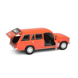 Машина металл ВАЗ-2102 12 см, (двери, багаж, оранжевый) инерц., в коробке