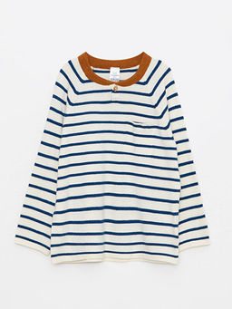 Bisiklet Yaka Uzun Kollu Erkek Bebek Triko Kazak