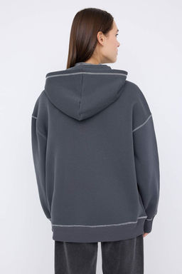 Teen Antrasit Orme Sweatshirt TWOAW26SW00173 - Trendyolmilla фото 7