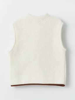 Dik Yaka Renk Bloklu Pel?? Erkek Bebek Yelek - Waikiki фото 2