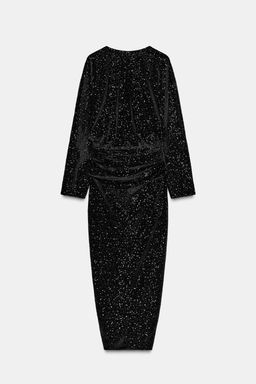 ZW COLLECTION SEQUIN SHOULDER PAD DRESS - Zara фото 4
