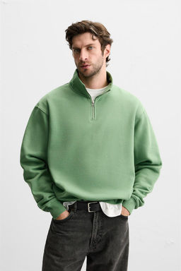BASIC QUARTER ZIP SWEATSHIRT - Zara фото 44