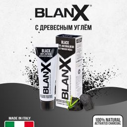Зубная паста с углем 75 мл Black Charcoal BlanX