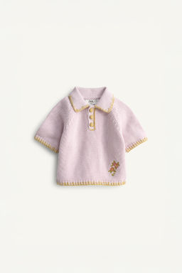 JERSEY POLO PUNTO BORDADOS LIMITED EDITION / Malva empolvado - Zara фото 12