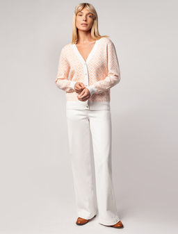 VILATTE / Жакет тонкой и эластичной жаккардовой вязки  фото 6