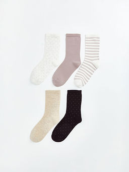 Desenli Kad?n Soket ?orap 5li