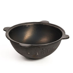 Казан, 8 л, плоское дно, алюминиевая крышка, чугун