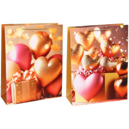 Пакет подарочный "Море сердец" 31*40*12 см
