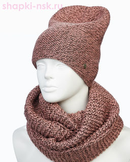 55335-1 Комплект женский (колпак+снуд) (56-58) - Static фото 10