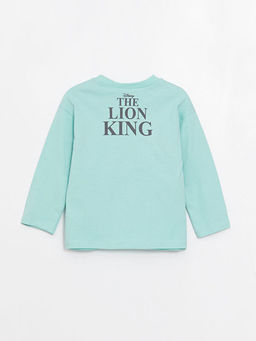 Bisiklet Yaka Uzun Kollu Aslan Kral Bask?l? Erkek Bebek Ti??rt - Waikiki фото 2