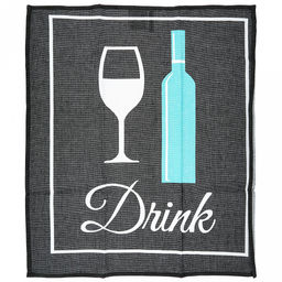 Полотенце кухонное 50х60см "Eat", набор 3шт, рогожка 156г/м2, хлопок 100%, на картоне, "Домашняя мода" (Россия)