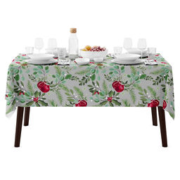 Скатерть 180х145см Гранатовый сад утро, длина стола до 140см, на 6 персон, рогожка 171/м2, хлопок 100%, упаковка классическая 28х41см, Домашняя мода (Россия)