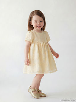 ?i?ek Nak??l? K?z Bebek F?rf?rl? Elbise