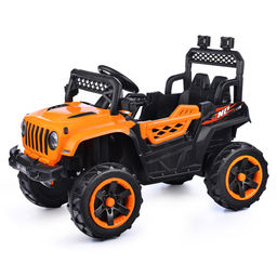 Электромобиль "Кросс" на аккумуляторе, с р/у управлением, в коробке (оранжевый)