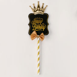 Набор для украшения Топпер С днём рождения, набор свечей 10 шт. - Simaland фото 3