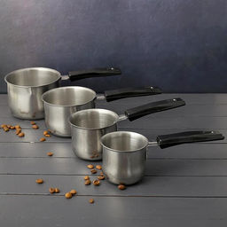 Набор турок для кофе Аромат, 4 шт.: 300 мл, 250 мл, 180 мл, 140 мл, нержавеющая сталь