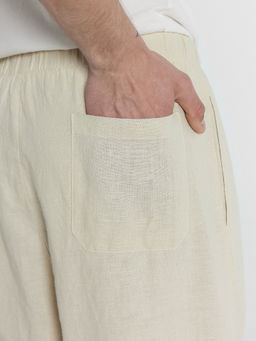 Брюки мужские молочные из хлопка и льна молочный 181259-1 - Mark formelle фото 5