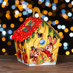 Цена за 5 шт. Подарочная коробка Домик Радостные хлопоты, 13,5 х 10,5 х 17,1 см - Simaland фото 2