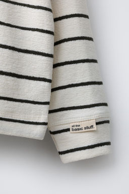 STRIPED T-SHIRT WITH LABEL - Zara фото 4