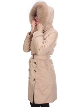 21002 DARK BEIGE Пальто зимнее женское MAILILUO (150 гр. холлофайбера) - Fashion фото 6