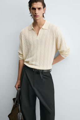 BRAIDED TEXTURE POLO SHIRT - Zara фото 5