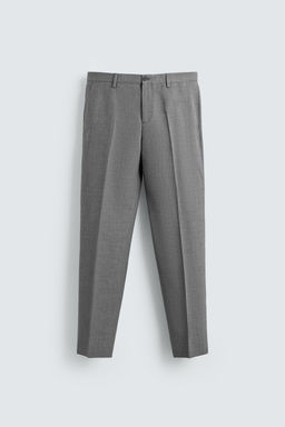 PANTAL?N SLIM FIT TRAJE ESTRUCTURA / Gris - Zara фото 5