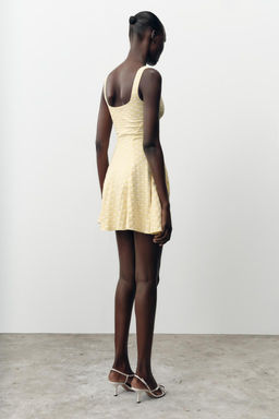 JACQUARD STRETCH SKATER DRESS - Zara фото 5