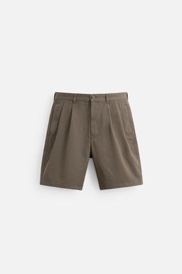 RELAXED FIT PLEATED BERMUDA SHORTS - Zara фото 8