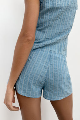 SHORTS MINI RAYAS / Azul claro - Zara фото 7