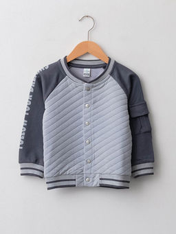 Bisiklet Yaka Uzun Kollu Bask?l? Erkek Bebek Spor H?rka