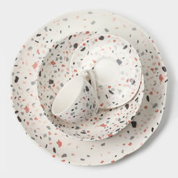 Тарелки глубокие Magistro Terazzo, 700 мл, 18×5.5 см, набор 2 шт., фарфор, белые