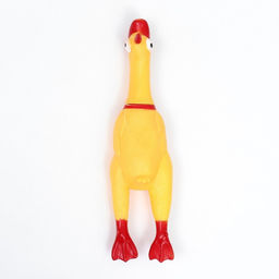Игрушка пищащая Гусь для собак, 28 см, жёлтая - Пижон фото 5