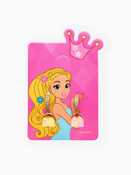 Цена за 2 шт. Серьги конго детские в стразах «Выбражулька», d=1 см, белые в золоте