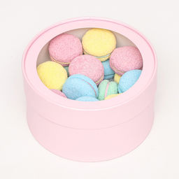 Подарочная коробка круглая Нежность, розовый перламутр, завальцованная с оконом, 18?10 см - UPAK LAND фото 2