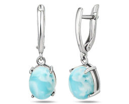 Серьги, ларимар, СПН4301