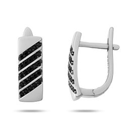 Серьги, куб.циркон., МЦВА401ч