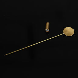 Цена за 3 шт. Основа «Брошь-игла» L= 7.5 см, площадка 1 см (набор 5 шт.), цвет золото