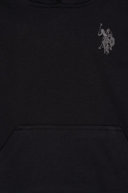 Erkek _ocuk Siyah Kap__onlu Basic Sweatshirt - U.s. polo assn фото 3