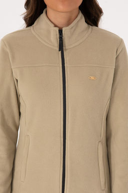 Kad_n A__k Haki Fermuarl_ Dik Yaka Polar Sweatshirt - U.s. polo assn фото 6