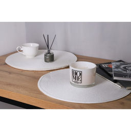 Набор салфеток сервировочных на стол Доляна Лофт, 4 шт, d=38 см, цвет белый  фото 18