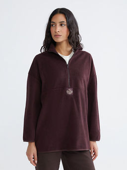 Dik Yaka Nak??l? Polar Kad?n Sweatshirt Tunik