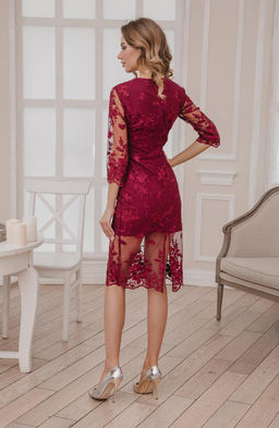 Платье из кружева спелая вишня - Donna saggia фото 2