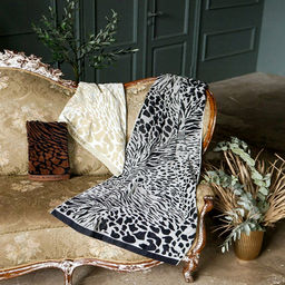 "Missoni-3023" Полотенце махровое 50х90см, плотность 375гр/м2, 100% хлопок, велюр, черный (коричневый), Bolangde (Китай)